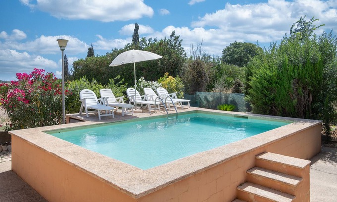 Santa Eugenia Casa | Casa de vacaciones "Es Viola" con vistas a la montaña, piscina, Wi-Fi, jardín y terraza