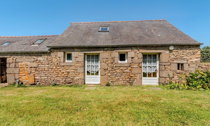 Porspoder Casa | Casa de vacaciones 'Le Gîte Rose 4' con terraza privada y jardín compartido