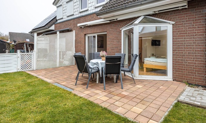 Mittelfeld Casa | Casa de vacaciones 'Messenahes Ferienhaus Hannover' con terraza privada y Wi-Fi
