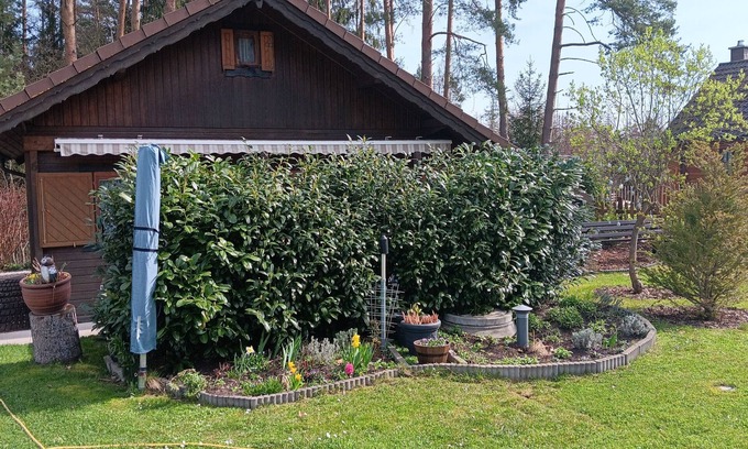 Drognitz Casa | Casa de vacaciones 'Obert - Drognitz' con terraza privada, jardín comunitario y Wi-Fi