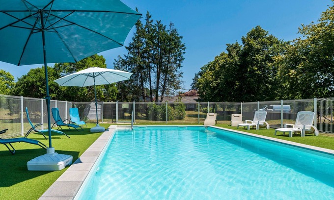 Lesperon Casa | Casa de vacaciones 'Océan - Domaine Des Landes' con piscina compartida, terraza y jardín compartido
