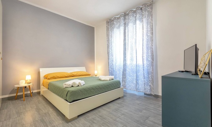 Porto Torres Casa | Casa de vacaciones 'Oikos 58' con terraza privada, Wi-Fi y aire acondicionado