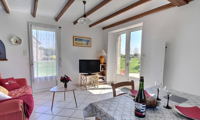 Mahalon Cabaña | Casa de vacaciones 'Plain-pied' con terraza privada, jardín compartido y Wi-Fi