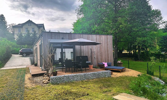 Oybin Casa | Casa de vacaciones 'Schmidtsches Quartier' con vistas a la montaña, terraza privada y Wi-Fi