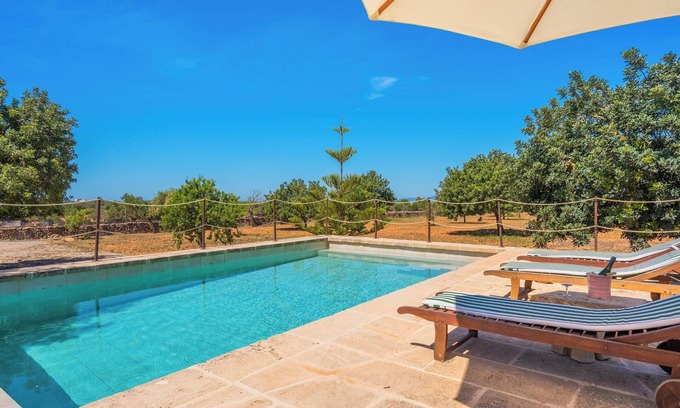 El Pilari Casa | Casa de vacaciones "Son Sunyer" con vistas a la montaña, piscina, jardín, balcón y terraza