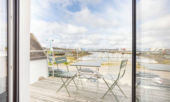 Treffiagat Casa | Casa de vacaciones 'Ti Penn Ar Porz - Vue Port' con vistas al mar, terraza privada y Wi-Fi