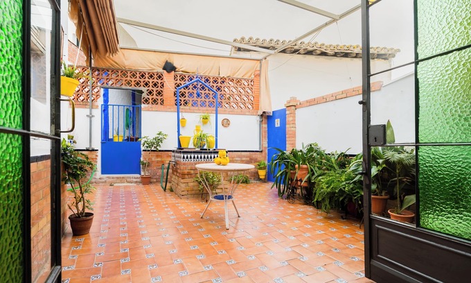 Manzanilla Casa | Casa de vacaciones 'Una Casa Azul' con terraza privada y aire acondicionado