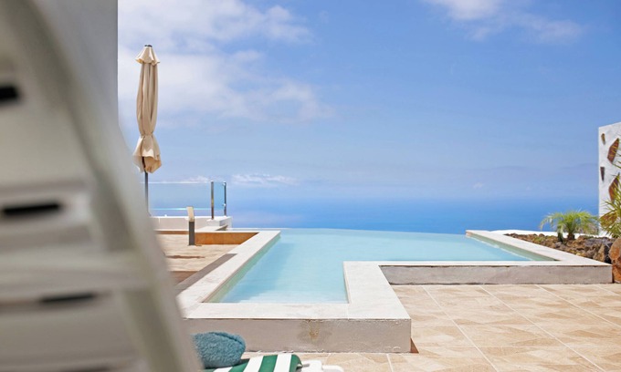 Tijarafe Casa | Casa de vacaciones 'Valista' con vistas al mar, piscina privada y Wi-Fi