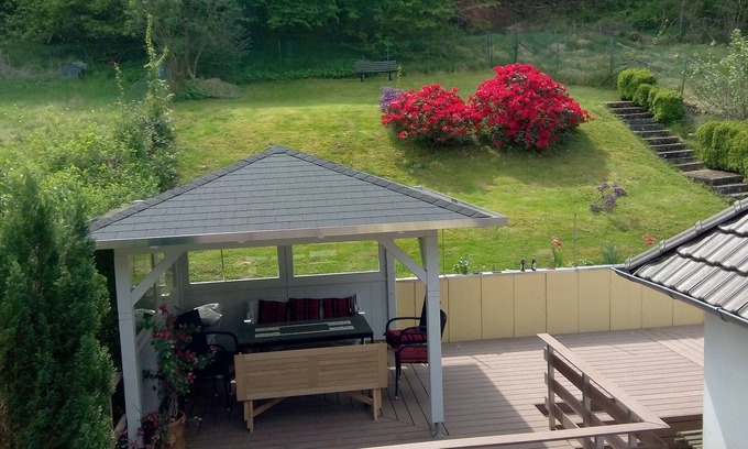 Gieselwerder Casa | Casa de vacaciones con gran terraza en Weserbergland - SAUNA