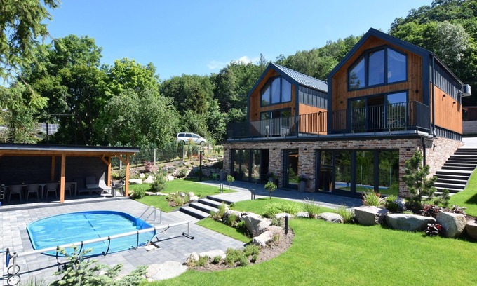 Pomerania Province Casa | Casa de vacaciones con piscina y sauna en Zawory