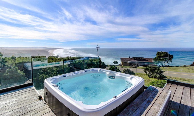Manchester Casa | casa frente al mar con una bañera de hidromasaje privada y cubierta precioso!