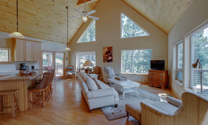 Angel Fire Casa | Home in the Woods with a Spacious Deck