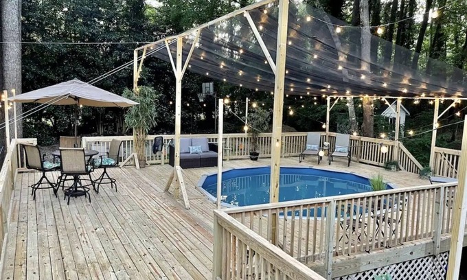 Northeast Raleigh Casa | Home with pool sleeps 12, unique family friendly space in the heart of Raleigh