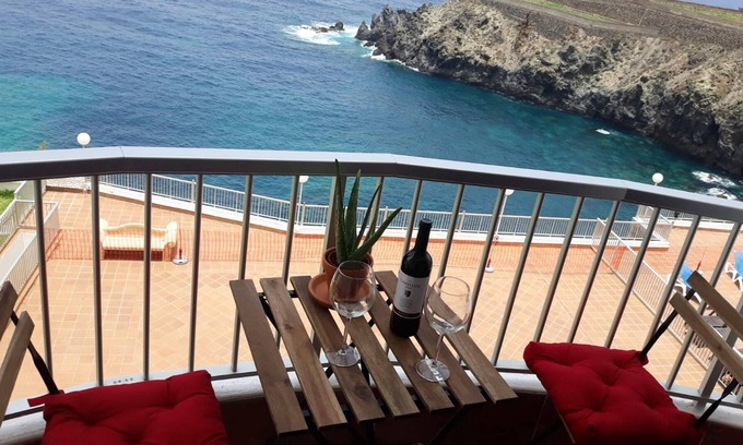 San Marcos Apartamento | Homerez - ¡A 20 m de la playa! Estudio para 2 pers. con piscina compartida