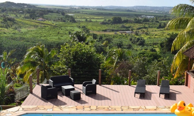 Ducos Villa | Homerez - Villa para 10 pers. con piscina, vistas al mar y jardín en Ducos