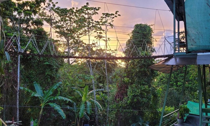 Parrita Casa | Tarzan Honeymoon Treehouse - Disfrute del atardecer, A / C, piscina, tirolesas