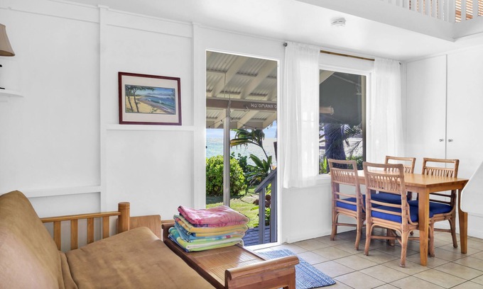 Waimanalo Beach Cabaña | Honu Cottage: Tranquilo, confort frente al mar + VISTAS EPIC!