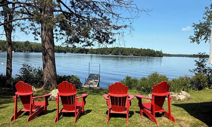 Ryerson Cabaña | Horn Lake, frente al lago Cottage (4 Season), las caídas de Burk