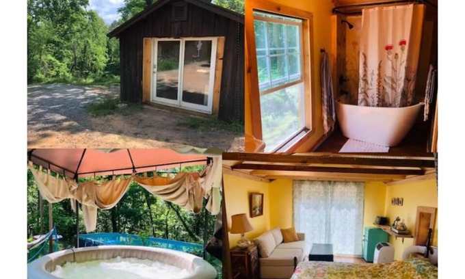 Weaverville Cabina | Hot Spring House @ Secret Garden of Eden + Hot Tub