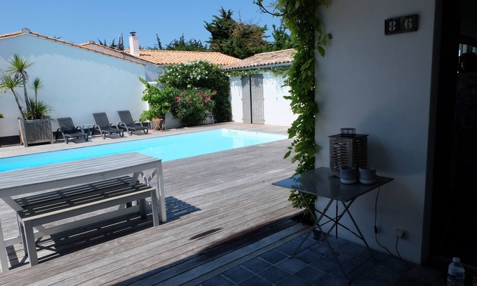 Saint-Clement-des-Baleines Casa | 4 dormitorios, 4 baños, piscina, wifi, tenis de mesa, a 400m de la playa