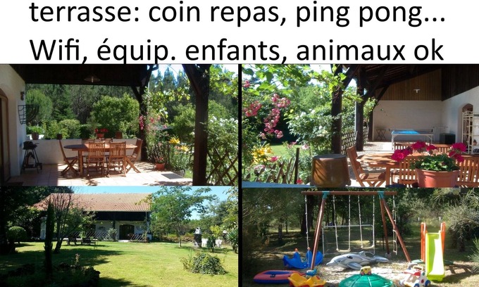 Ychoux Casa | Casa 3 *, océano 35 mn, lago 20 mn, jardín cerrado, terraza cubierta