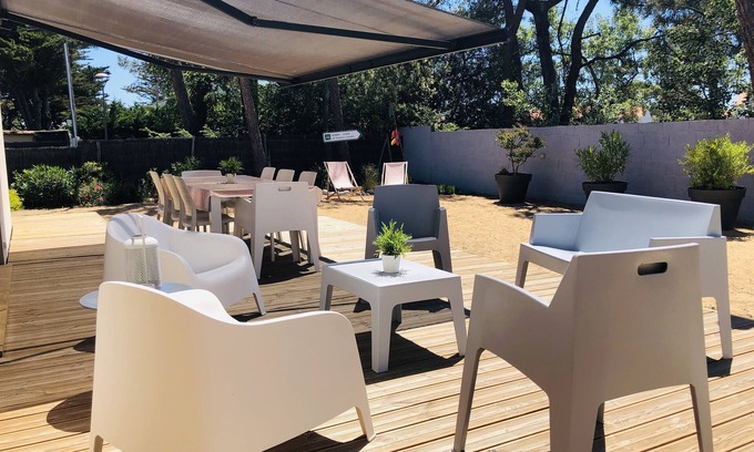 Bretignolles-sur-Mer Casa | Casa 6 personas, 3 dormitorios, jardín orientado al sur, a 300 m del mar, de la playa