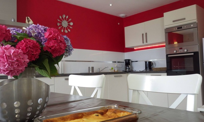 Argol Casa | Casa a la entrada del Crozon Presq'ile a 1 km del mar, Wifi, 4 pers.