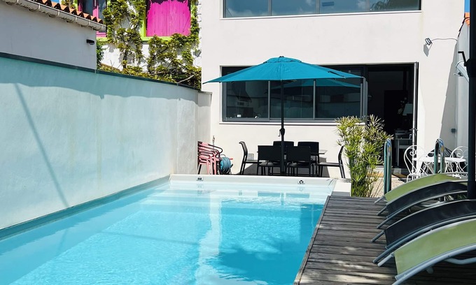 La Tranche-sur-Mer Casa | Casa céntrica, playa 350 m, piscina climatizada.
