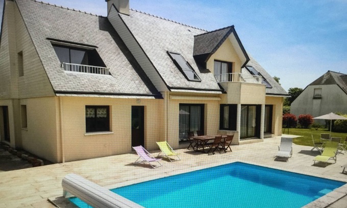 Concarneau Casa | Casa 12 personas junto al mar con piscina climatizada