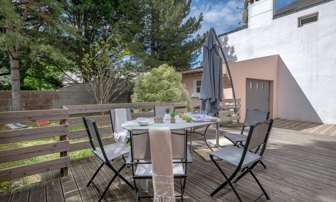 La Baule-Escoublac Chalet De Esquí | Casa para 4 con jardín a 1km de la playa