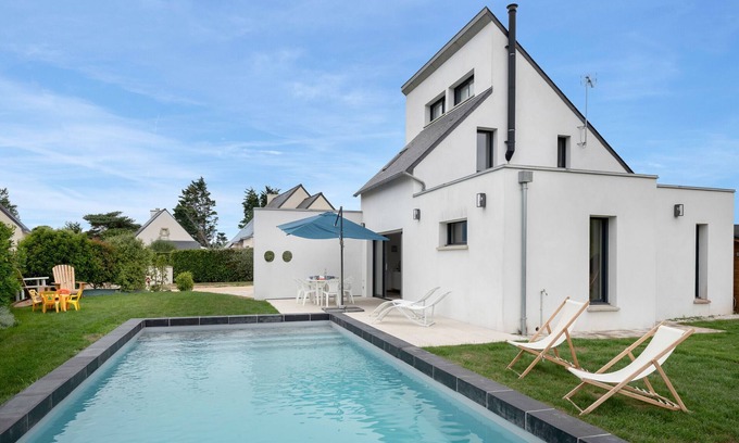 Sarzeau Chalet De Esquí | Casa para 6 - Piscina climatizada - 700m de la playa