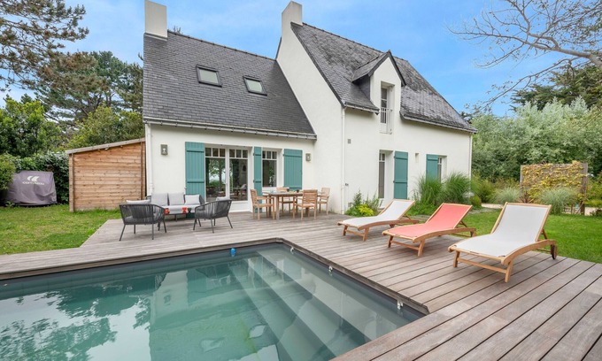Piriac-sur-Mer Chalet De Esquí | Casa para 8 - Piscina climatizada - 100m de la playa
