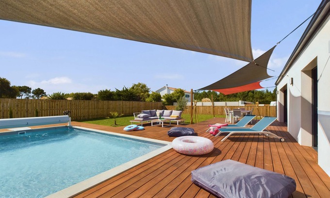 Saint-Hilaire-de-Riez Chalet De Esquí | Casa para 7 con piscina (6 adultos máximo)