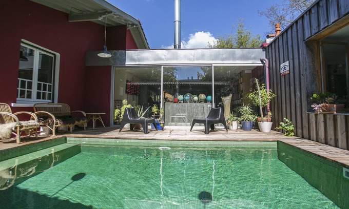Cauderan Casa | Casa del Arquitecto carácter - loft de diseño caliente - Piscina