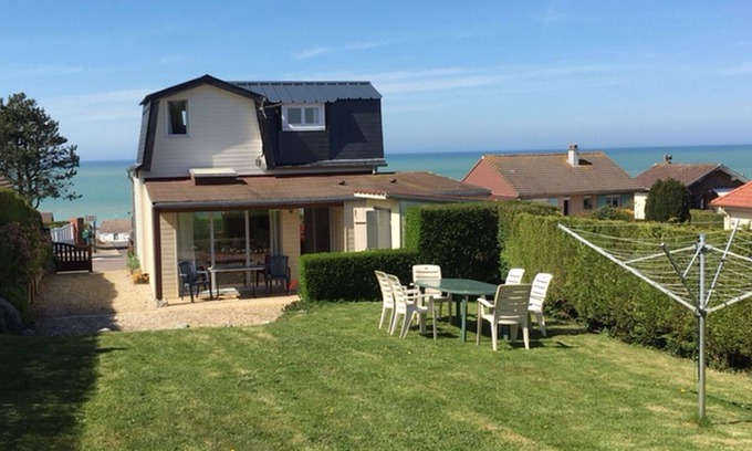 Quiberville Casa | Casa unifamiliar en terreno cerrado, vista al mar, playa 5 minutos, se admiten mascotas