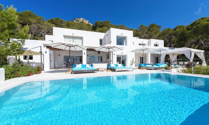Sant Josep de sa Talaia Casa | HOUSE WHITE PEARL IN ESt CUBELLS IBIZA 6 ROOMS AND BATHROOMS AND AMAZING SEA VIEW