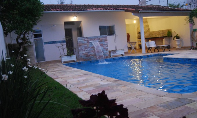Centro Casa | Casa con piscina, barbacoa, chimenea hay un centro del bloque de la playa