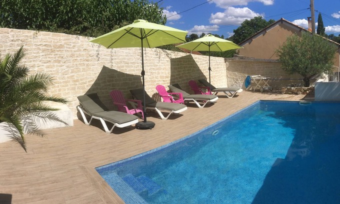 Les 3 Ponts Casa | Casa de la piscina privada - Nimes a pie
