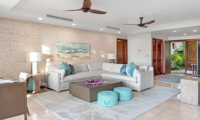 Kaupulehu Villa | Hualalai Resort: Villa a nivel del suelo junto al océano
