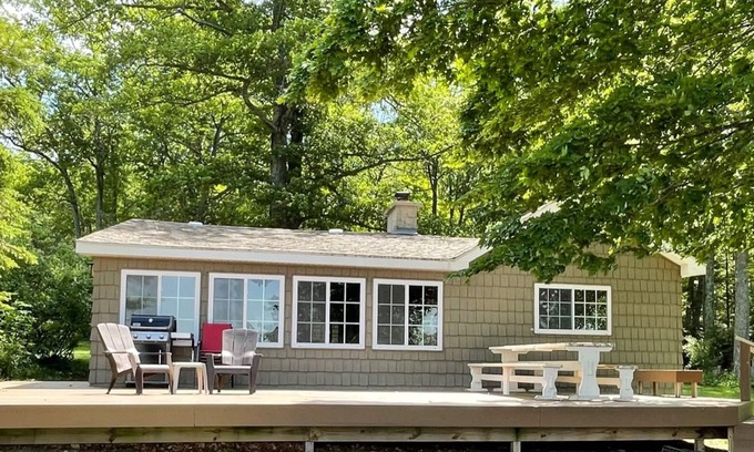 Spruce Cabaña | Hubbard Lake Sunset Hideaway, large lakefront property.
