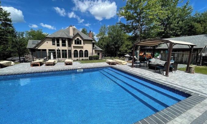 Ellenville Casa | Hudson Valley Luxury | Pool, Theater, Sleeps 28