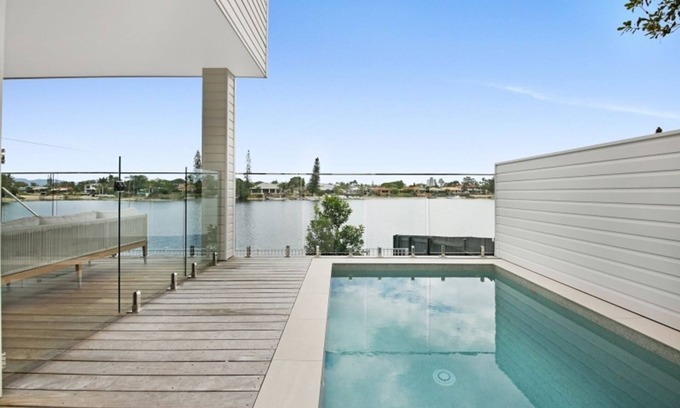 Mermaid Waters Casa | Huge waterfront, pool, family & pet-friendly home