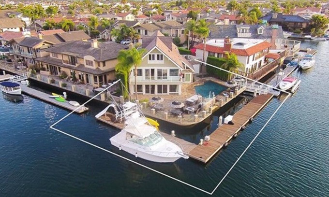 Huntington Harbour Casa | Con el puerto de Huntington muelle privado