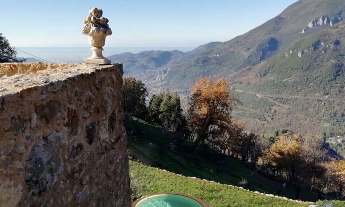 Metato Casa | Il Podere di Metato, Restored Tuscan Farmhouse with Pool with Views of Hills and Sea