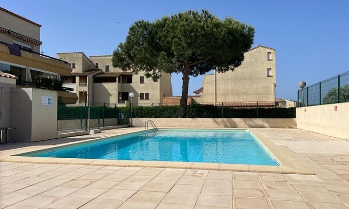 Marseillan Plage Apartamento | Residencia cerrada con piscina.