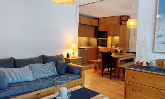 Prapoutel Apartamento | En Prapoutel: 2 piezas cabina, al pie de las pistas, balcón, 4ª planta