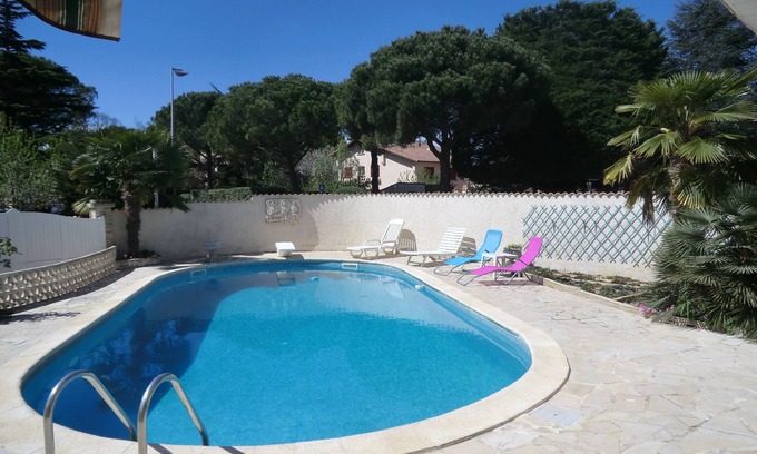 Lattes Villa | En villa, apartamento independiente de 130 m2 con aire acondicionado. Piscina de 10x5