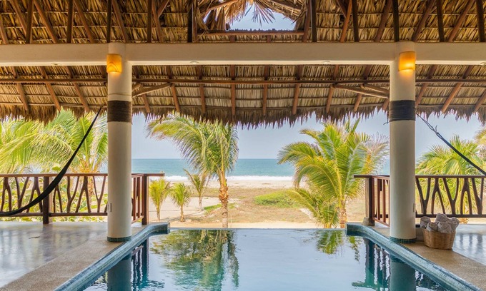 Tamarindos Villa | Incredible Beachfront Home with Private Patio and Pool with BBQ