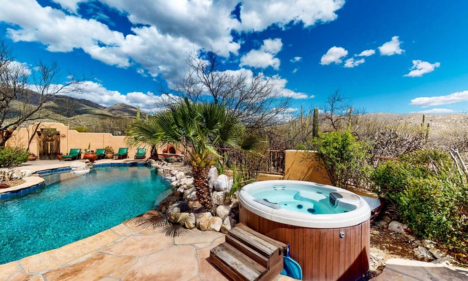 Hohokam Estates Casa | Incredible mountain view dog-friendly home with pool, full kitchen, grill, & TV