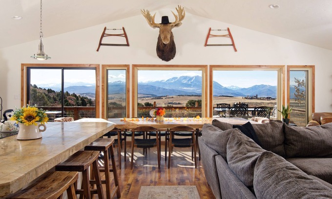 Missouri Heights Casa | Casa de 5 habitaciones, increíble monte. Vistas de Sopris - Valle de Aspen